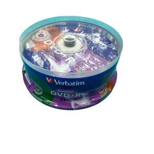Verbatim Life Series DVD + R Assorted Colors 25 Discs New Sealed